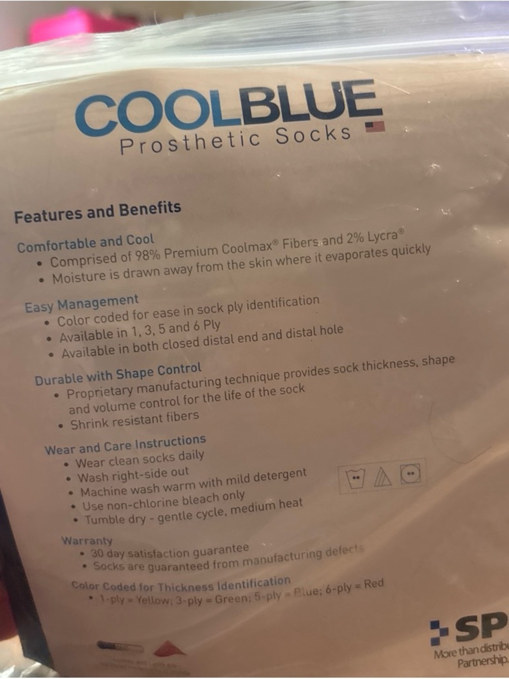 CoolBlue Prosthetic Socks – Beige Athletic Sock